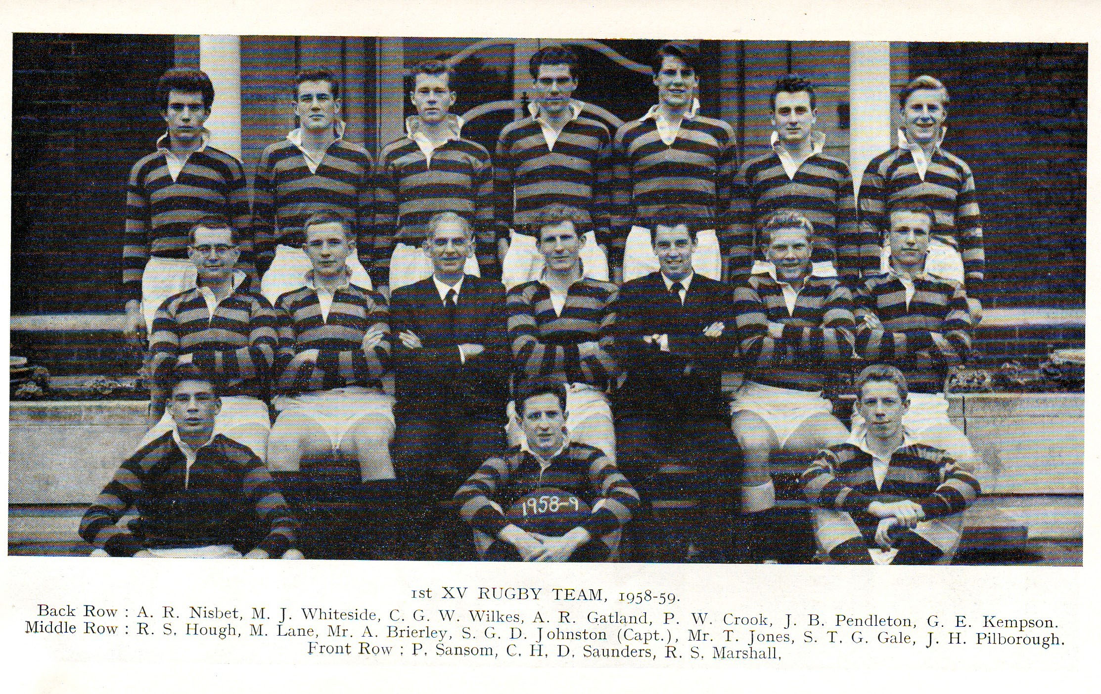 6585 School 1st XV 1958-59